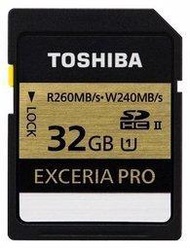 <SUNLINK>公司貨 Toshiba 東芝 32G 疾速 EXCERIA PRO UHS-II SDHC 讀260M寫240M 日本製