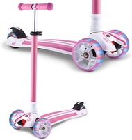 Hikole Scooter for Kids, Kick Scooter for Toddlers Girls &amp; Boys with LED Light Up Scooters Wheels, A