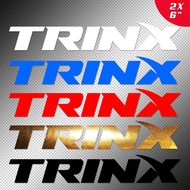 Stickers | (2) Trinx Bikes | Weather Proof Die-cut Decals | Logo | 6 inches