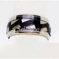 Titanium Steel Rings US Size 9.5 Silver Accessories Aksesori Perak Cincin Guys Mens Boys Lelaki Birt