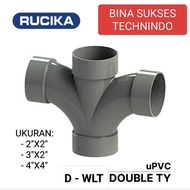 2"X2" INCH LARGE RADIUS DOUBLE TEE D (D - WLT) RUCIKA THIN DOUBLE TY 50MM X 50MM