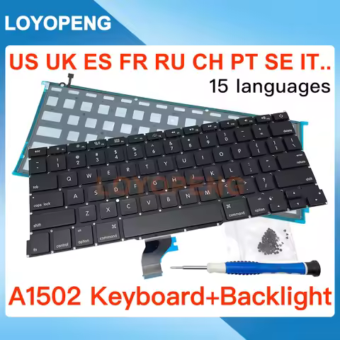 A1502 Keyboard with Backlight Screw Tool sets For MacBook Pro 13inch a1502 US UK EU Layout 2013 2014