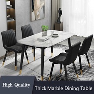 DYH Marble dining table home luxury Nordic dining table and chair combination modern iron rectangular dining table