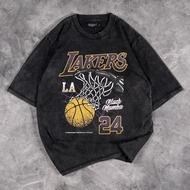 Fennel shirt] Oversize T-shirt Lakers Motif 24