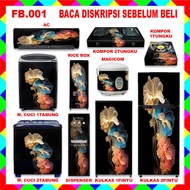 TRANSPARENT FLOWER FRIDGE STICKER - FB001