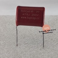 MYLAR 475K 250V CAPACITOR components / 475K250V CBB21 475J 250V / 475J250V TOPCAP