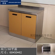 HY/💥Jingguan Stainless Steel Kitchen Cabinet Stainless Steel Stove Table Cabinet Stainless Steel Cabinet Cooktop Table C