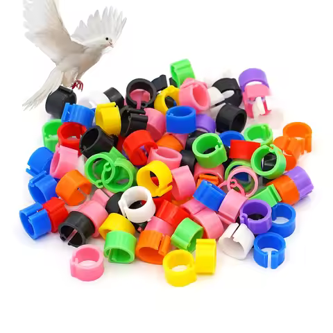 100 Pcs Bird Pigeons Rings 8mm Bayonet Identification Ring Opening Pigeon Ring Color Pigeon Foot Rin