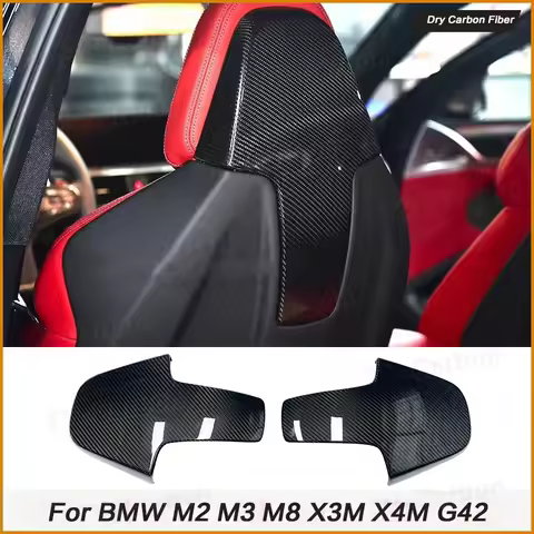 Dry Carbon Fiber Car Inner Seat Back Covers Trims Shell Trim For BMW G80 M3 F91 F92 F93 M8 F97 X3M F