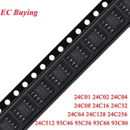 10pcs/lot 24C01 24C02 24C04 24C08 24C16 24C32 24C64 24C128 24C256 24C512 93C46 93C56 93C66 93C86 SOP