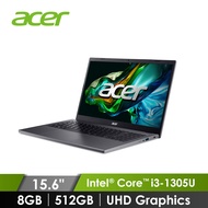 宏碁 ACER Aspire 5 筆記型電腦 15.6" (i3-1305U/8GB/512GB/Intel UHD Graphics/W11) 灰 A515-58P-30EZ (13代)