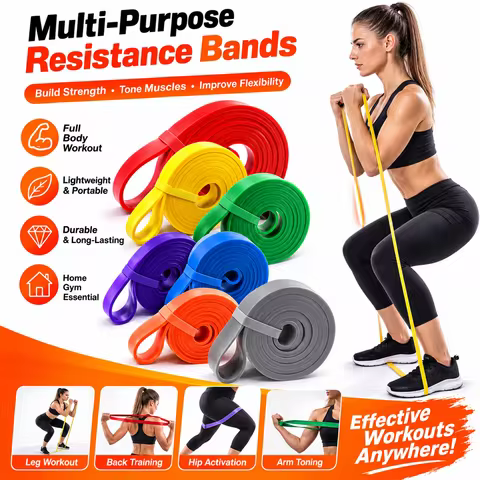 7 Levels Resistance Bands Set for Home Gym Pull-Up Assistance Exercise Strength Training Workout Ban