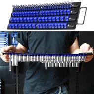 TL 80-Piece Socket Organizer Rack Includes 1/4 3/8 and 1/2 Drive Socket Holders for Mechanics & DIY