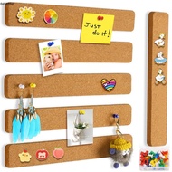 SUSANSU Self Adhesive Cork Board, Self Adhesive Frameless Pushpin Cork Board, Durable Cork Material 