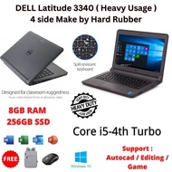 Gaming Dell Latitude 3340 Core i5-4th Window 10 Original Laptop 8GB Ram 256GB SSD HDMI Webcam Laptop