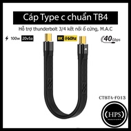 Type c cable supports Thunderbolt 4, 3 for eGPU connection, NVME hard drive with short anti-break FP