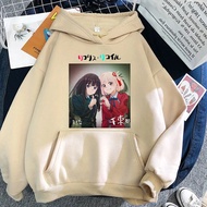 Anime Lycoris Recoil Chisato Nishikigi Hoodies Manga Cartoon Hooded Long Tee