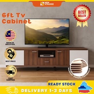 6ft TV Cabinet | Cabinet TV | TV Media Storage Cabinet | Rak TV | TV Kabinet 6 kaki