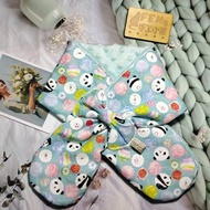 日本布蒂芬妮綠熊貓棒棒糖蝴蝶結圍脖-不分年齡圍脖-短圍巾-脖圍-