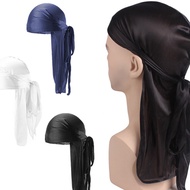HJ6 Durag Headband Durag Long Tail Hip Hop Hat DuRag Breathable Headband