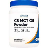 Nutricost C8 MCT Oil Powder 1LB (16oz) - 95% C8 MCT Oil Powder