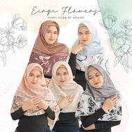 Eirqi Hijab 140x140 Jumbo Syar i Series Motif Segi Flowers Jilbab Scar