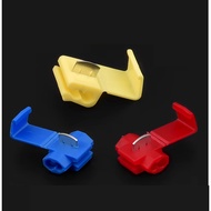 100 Cút nối dây điện nhanh chữ T Kẹp phân nhánh không cần tuốt dây điện 10A 15A 24A