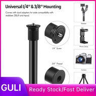 guli Extendable Aluminum Alloy Extension Pole Rod 19-31cm Universal 1/4-inch 3/8-inch Interface with