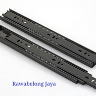 Huben Double Track Black Drawer Rail 40 Cm