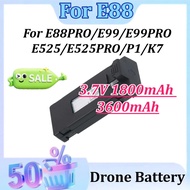 Upgraded 3.7V 1800mAh / 3600mAh Drone Battery for E88 E88PRO E99 E99PRO Ls-E525 E525 PRO Mini Uav Dr