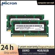 DDR3แรมโน้ตบุคไมครอน4GB 8GB 1066/1333/1600MHz PC3-8500หน่วยความจำแล็ปท็อป10600 12800 14900 Ddr3หน่วยความจำ204pin 1.5V SODIMM สำหรับโน๊ตบุ๊ค