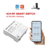 Tuya Smart Wifi Motor Switch Module RF 433 Radio Remote Control 4CH Inching Relay for Alexa Home 4CH