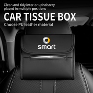 Car Tissue Storage Box Holder Backrest Towel Hanging Tissue Case For Smart Fortwo 451 450 453 Forfou