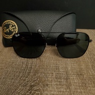 [Real image] Simple 2-hand Full Black Glasses, excellent dust and UV protection Sunglasses Cermin Ma