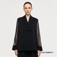 VICKTEERUT (ราคาปกติ 9980-.) Re-Edition Long Sleeve Shawl Collar Blouse เสื้อแขนยาว คอปก