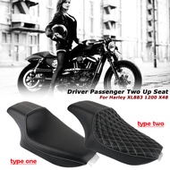 Two-Up Motorcycle Seat Cushion for Harley Sportster 883 Custom XL883 04-17-