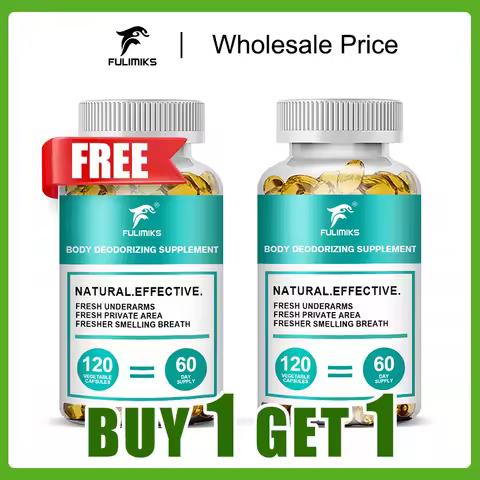 Buy 1 Get 1 Free! Internal Body Deodorant Capsules, Reduces Body Odor Caused by Diet, Sweat & Hormon