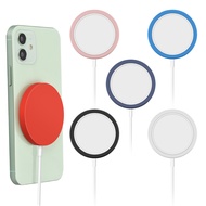 AAbest  เคสสีสันเหมาะสำหรับMagsafe IPhone12 Wireless Chargerเคสโทรศัพท์กันกระแทกซิลิโคนกรณีแท่นชาร์จแม่เหล็กเคสห่อหุ้ม