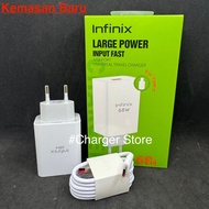 Infinix 68W Type C Fast Charging Smart 8 Hot 11 Hot 20 Hot 30 Hot 40 Note 10 Charger