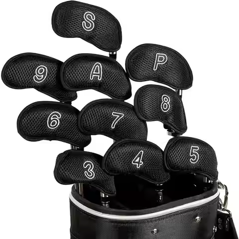 2024 New Golf Iron Cover 10PCS Golf Iron Head Cover Net Golf Iron Cover Golf Club Head Cover With Di