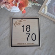 Square Shape Customised Door Unit Number | Unit Number Signage | BTO Door Unit Number