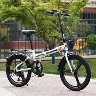【Huieson】จักรยานพับได้20นิ้ว,จักรยานแบบพกพาสำหรับนักเรียนผู้ใหญ่และชายหญิง