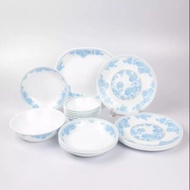 Corelle 20pcs Gold Premier Series blue hydrangea