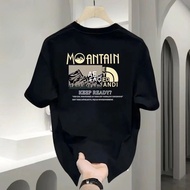 COD American Vintage Style T-shirt Cotton Short Sleeved Summer Fashion Baju Perempuan Lelaki Streetw