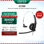 Edifier CC100/CC200 Wired Mono Headset with Noise Cancellation Microphones Ensure Clear Calls