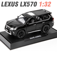 Mô hình xe o tô Lexus LX570 tỉ lệ 1:32 xe bằng kim loại mở các cửa có âm thanh động cơ và đèn