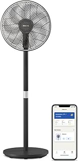 Philips 3000 Series CX3550/01 - Pedestal Fan, 2562 m³/h, Tiltable Head and Oscillates 90°, 40cm, Bla