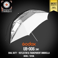Godox Umbrella UB-006 Dual Duty ( 2in1 Reflector &amp; Transparent ) ร่มสะท้อน + ร่มทะลุ 84cm. / 101cm. - icamera gadgets