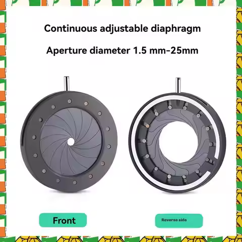 Professional Tool 1.5-25MM Manual Aperture Adjustable Mechanical Iris Diaphragm Iris Diaphragm For D