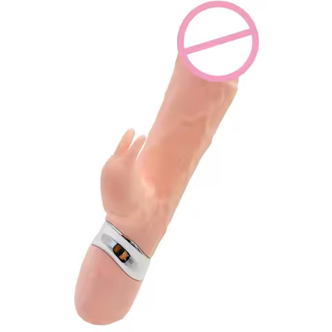 Silicone Rabbit Vibrator - Dual Stimulation G-Spot Clitoral Vibrator for Women Waterproof Play